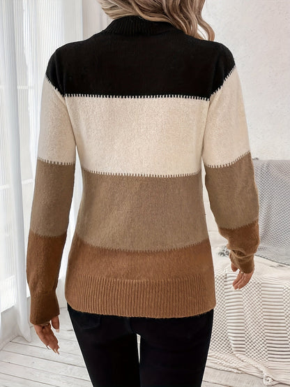 Derla™ | Elegant Color Block Sweater