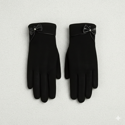 Wrist-Length Velvet Gloves