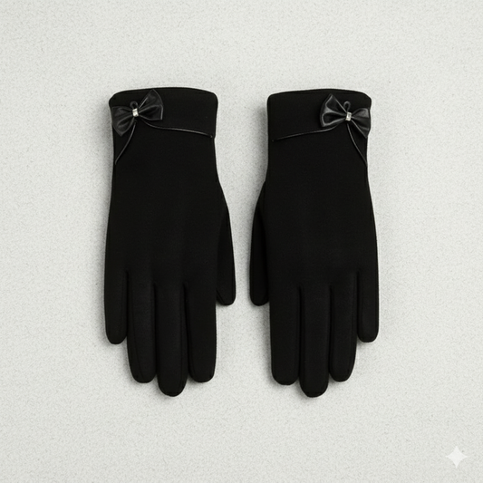 Wrist-Length Velvet Gloves