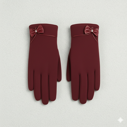 Wrist-Length Velvet Gloves