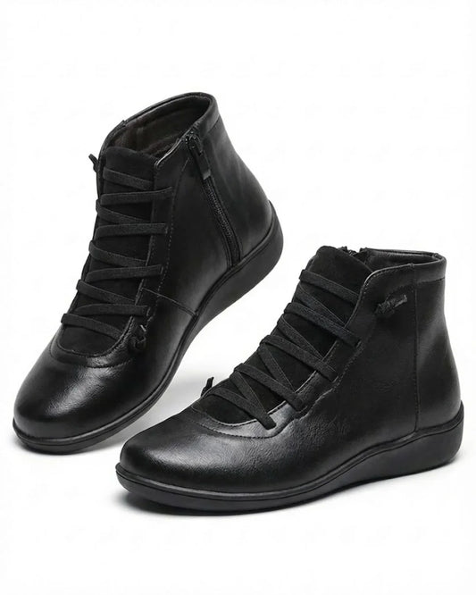 Anatolia™ | Leather-and-suede lace-up high-top ankle boots