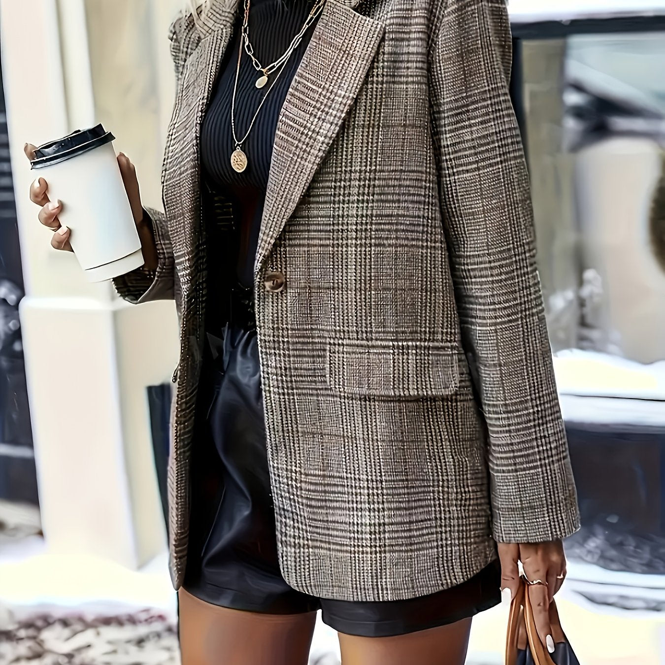 Larson™ | Elegant Checkered Jacket