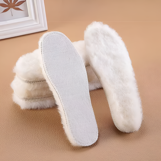 Eveline™ | White faux-fur suede-backed slipper insoles