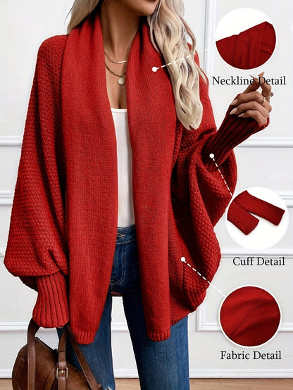 Anisa™ | Elegant Lantern Sleeve Cardigan