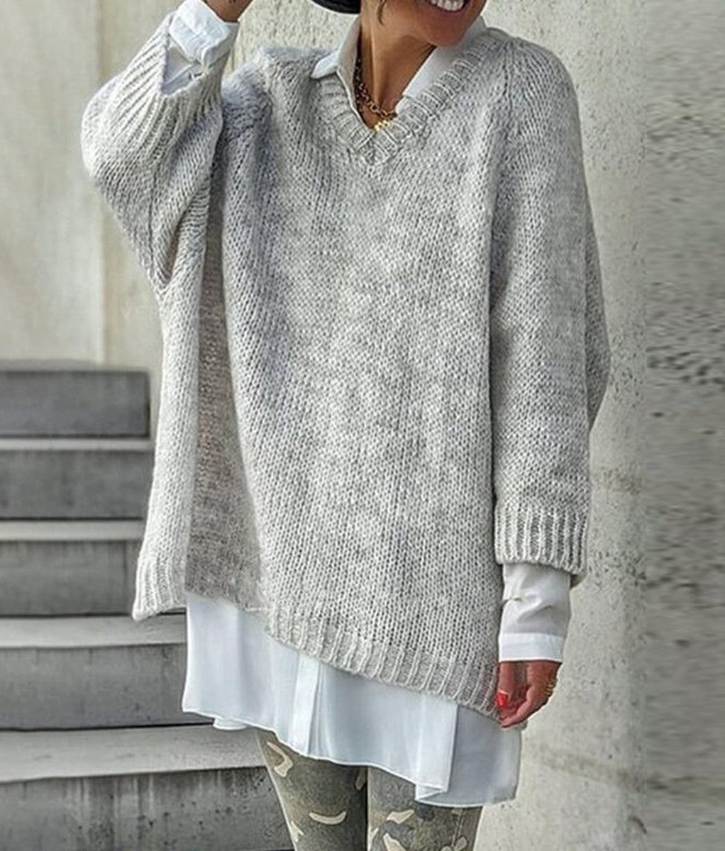 Oliver™ | Chunky knit V-neck sweater