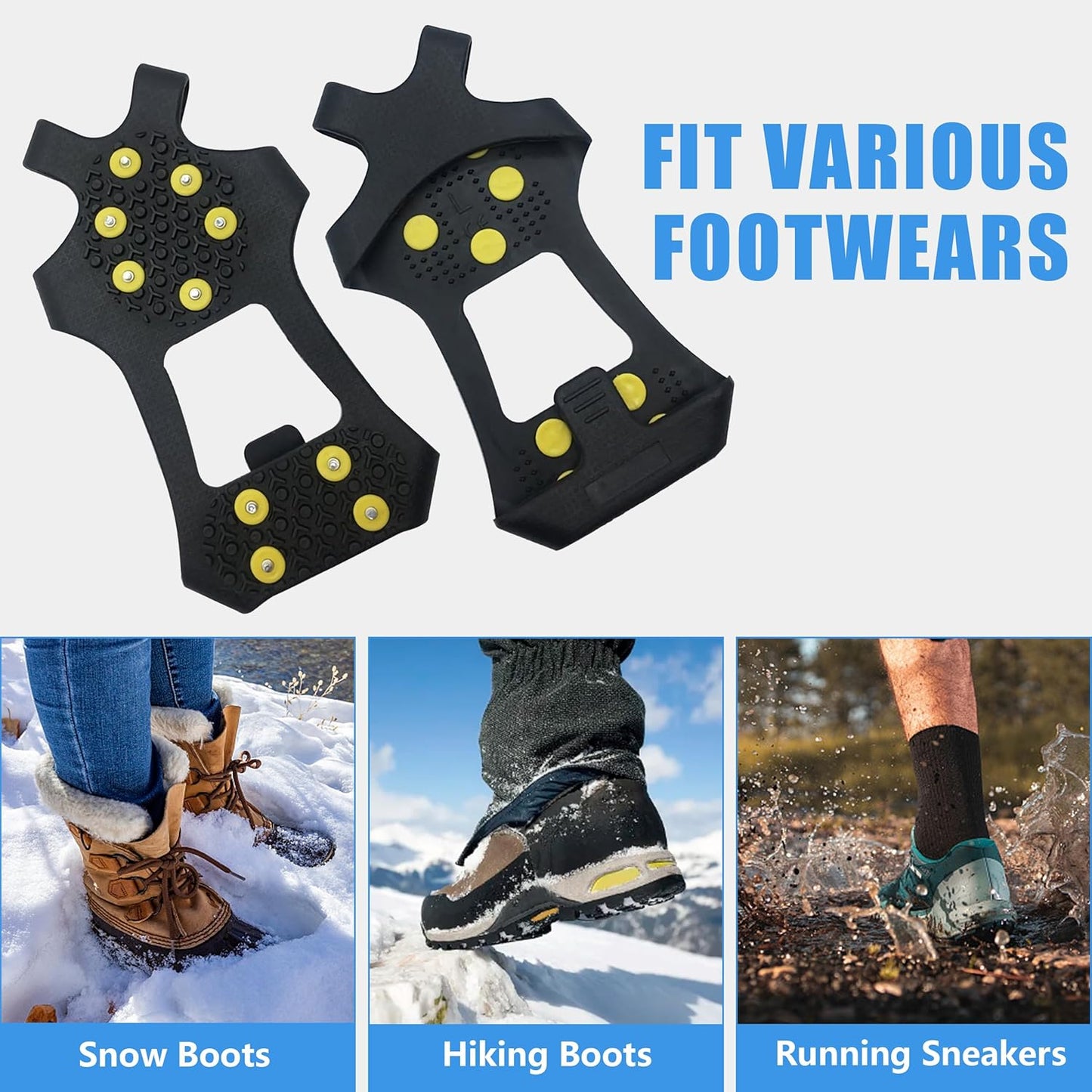 Ice Cleats Anti-Slip for Shoes & Boots