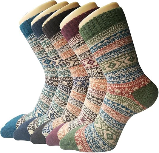 Thermal Fashion Wool Socks (5-Pack)