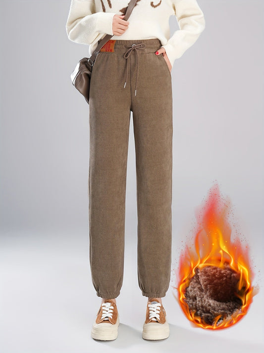 Catriona™ | Fleece-Lined Corduroy Relaxed Jogger Pants