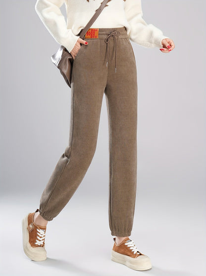Catriona™ | Fleece-Lined Corduroy Relaxed Jogger Pants