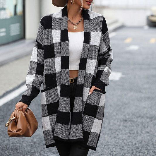 Mae™ | Casual Plaid Cardigan