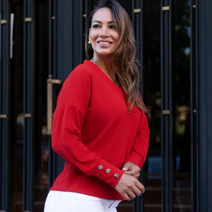 Chloe™ | Elegant V-Neck Sweater