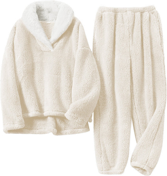 Tiny™ | Sherpa-collar fleece loungewear set