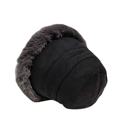 Eira™ | Faux-fur trim corduroy cloche hat