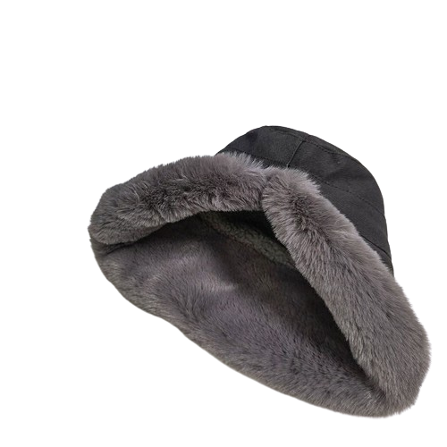 Eira™ | Faux-fur trim corduroy cloche hat