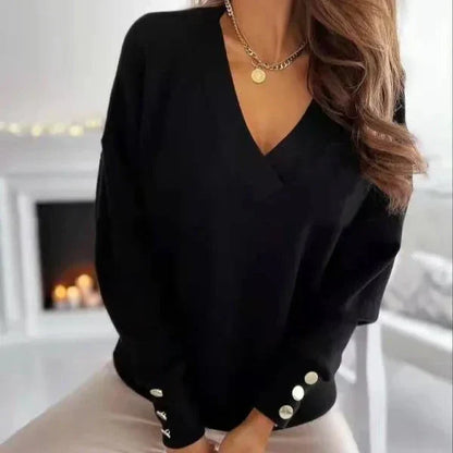 Chloe™ | Elegant V-Neck Sweater