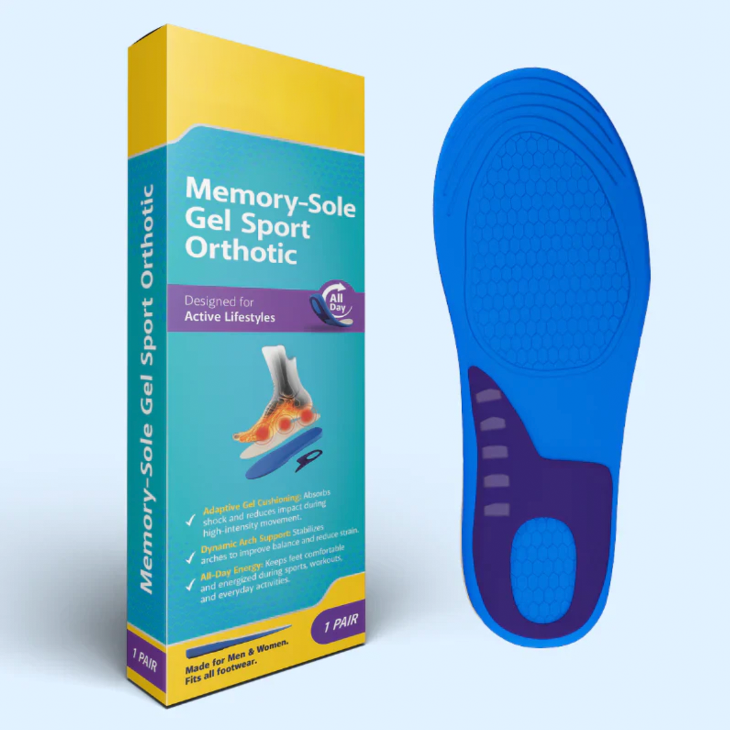 Memory-Sole Gel Sport Orthotic
