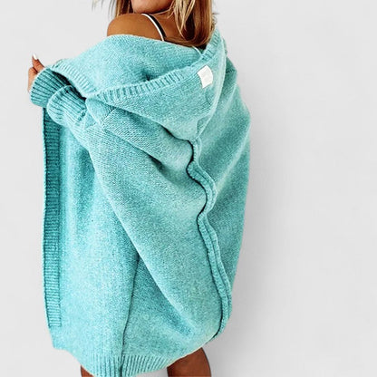 Carmina™ | Hooded Ribbed-Sleeve Oversized Cardigan