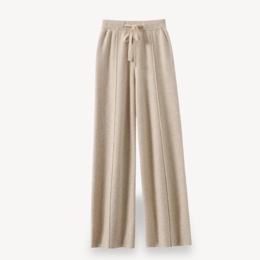 Serena™ | Drawstring high-waist wide-leg knit pants