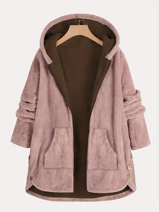 Amona™ | Hooded Plush Coat