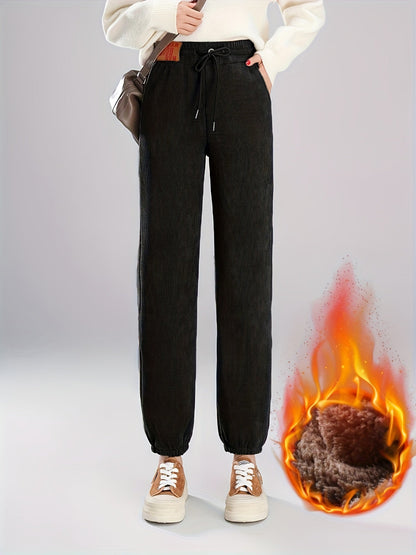 Catriona™ | Fleece-Lined Corduroy Relaxed Jogger Pants