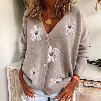 Lux™ | Elegant Floral Cotton Cardigan