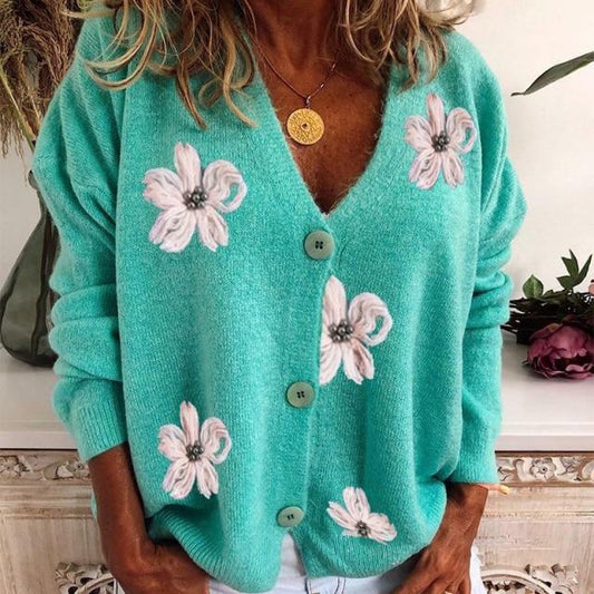 Lux™ | Elegant Floral Cotton Cardigan